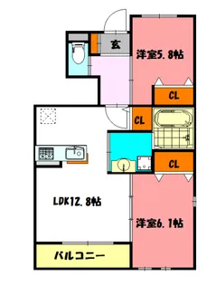 Casa Gluck【1階】の間取り