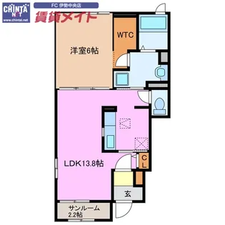アベニール エテルノ B【1階】の間取り