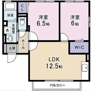 ノースフィールドI【2階】の間取り