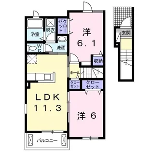 OHANA・I【2階】の間取り