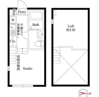 ハーモニーテラス千住緑町【1階】の間取り