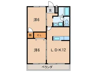 グリ-ンハイツ西明石【1階】の間取り