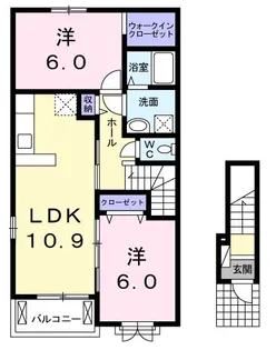 ネクサスクエアワン【2階】の間取り