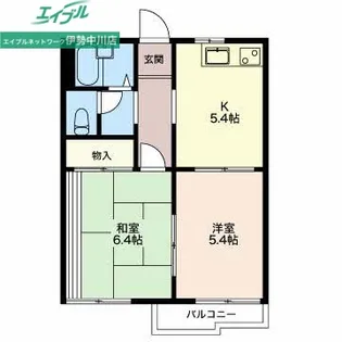 ハイツボンパパ A【2階】の間取り