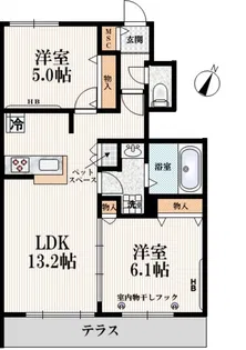 メゾン パルトゥネール【1階】の間取り