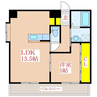 ロイヤルシティ見次【12階】の間取り