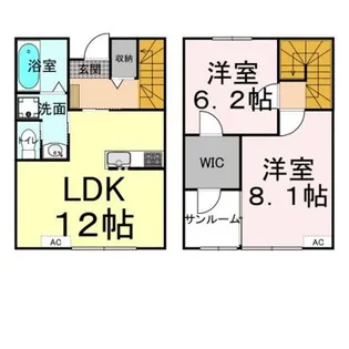 メルヴェイユ Aの間取り
