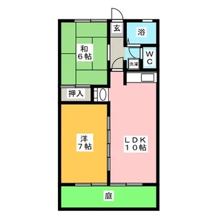 ウインディー津森 I【1階】の間取り