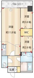 MODERN PALAZZO天神南【4階】の間取り
