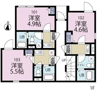 GrandirMaison小岩【1階】の間取り