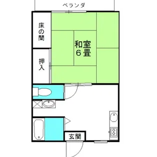 パークハイツB棟【2階】の間取り
