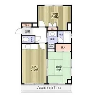 グレイス北河堀【6階】の間取り
