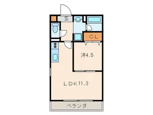 エクスベリ-コ-ト穂波【2階】の間取り