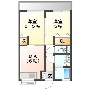 コーポラス矢峰【1階】の間取り