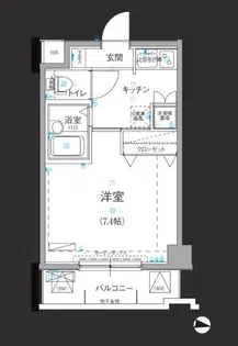 リヴシティ新宿弐番館【2階】の間取り