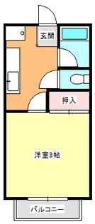 リトルコーポ鎌田【1階】の間取り