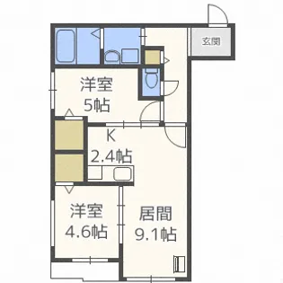 グランドサクセス琴似III【5階】の間取り