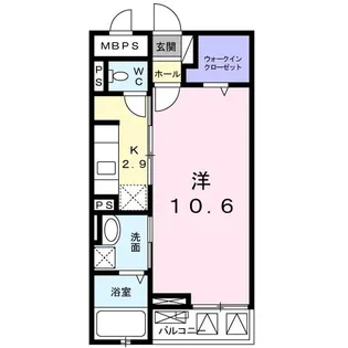 グゥテェ ライゼ B【2階】の間取り