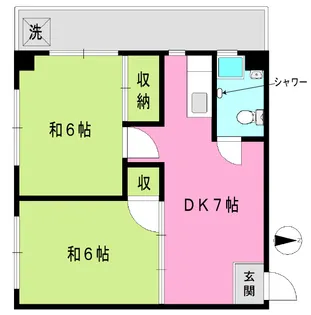 パールハイツ早稲田【2階】の間取り