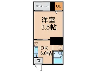 アセンダ六甲山の手【5階】の間取り