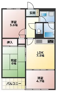 グランドール影取【2階】の間取り