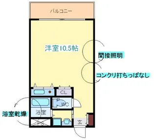 大阪府大阪市住吉区我孫子東2【マンション】の間取り