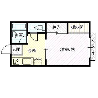 ユースハイツ本町【2階】の間取り