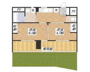 アミスタ【1階】の間取り
