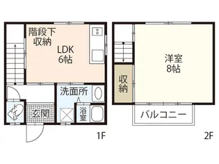 メゾネット宇品御幸A・B・C・D【1階】の間取り