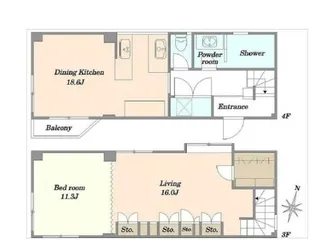 エスタ代々木【3階】の間取り