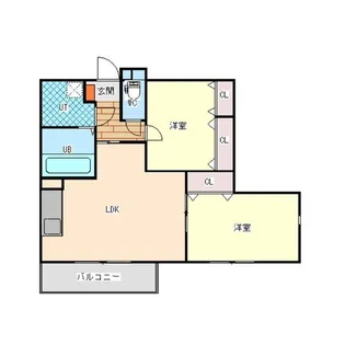 2LDKの間取り画像