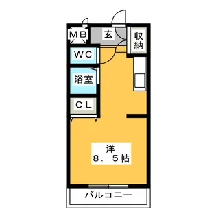 アバンダント鹿谷【3階】の間取り
