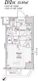 ガーラ・クレスタ横濱関内【8階】の間取り