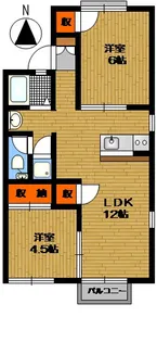 コーポヒロコウ【2階】の間取り