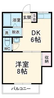 1DKの間取り画像