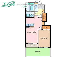 エルシオン【1階】の間取り