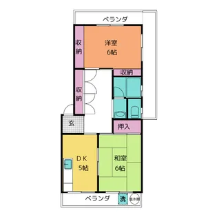 五十鈴マンション2A【2階】の間取り