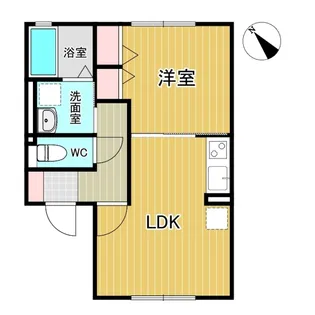 ハイム錦町【1階】の間取り