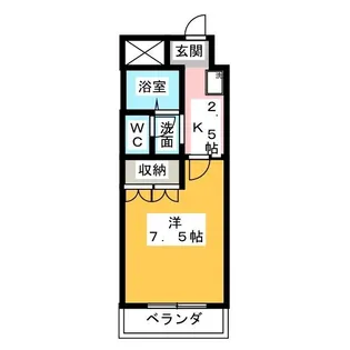ギャルソニエール泉【2階】の間取り