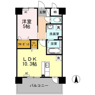 カンフォーラ松原【5階】の間取り