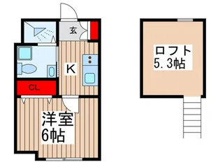 カーサ本八幡【1階】の間取り