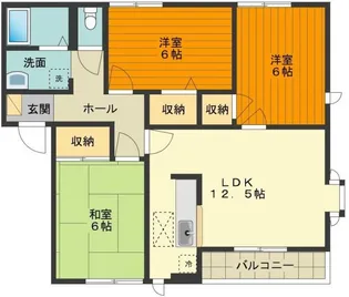 グランドール宇津木台A【1階】の間取り