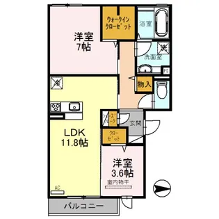 ボヌール【2階】の間取り