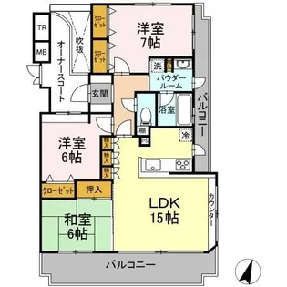 福島県郡山市西ノ内2【マンション】の間取り