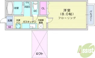 カサフロール壱番館【2階】の間取り