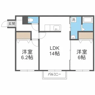 Rion HACHIKEN【2階】の間取り