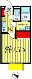 千葉県船橋市東中山2【アパート】の間取り