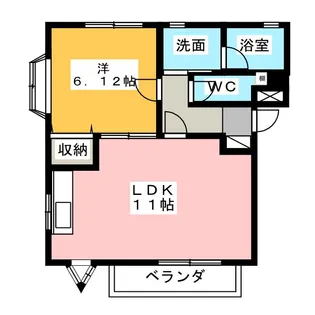 石幸ハイツA【1階】の間取り