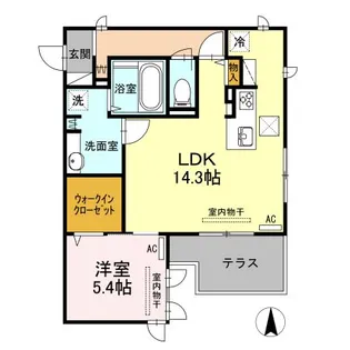 広島県福山市南本庄2【アパート】の間取り