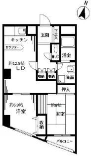 東京都世田谷区北沢5【マンション】の間取り